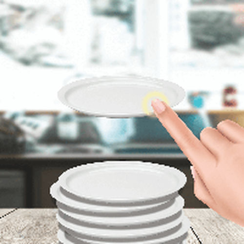 Tower of Dishes Balance Challenge