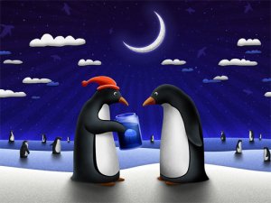 Christmas Penguin Slide Puzzle Game