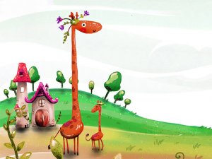 Cartoon Giraffe Puzzle Online Puzzle Game