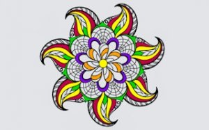 Mandala Coloring Book: Art Therapy Game